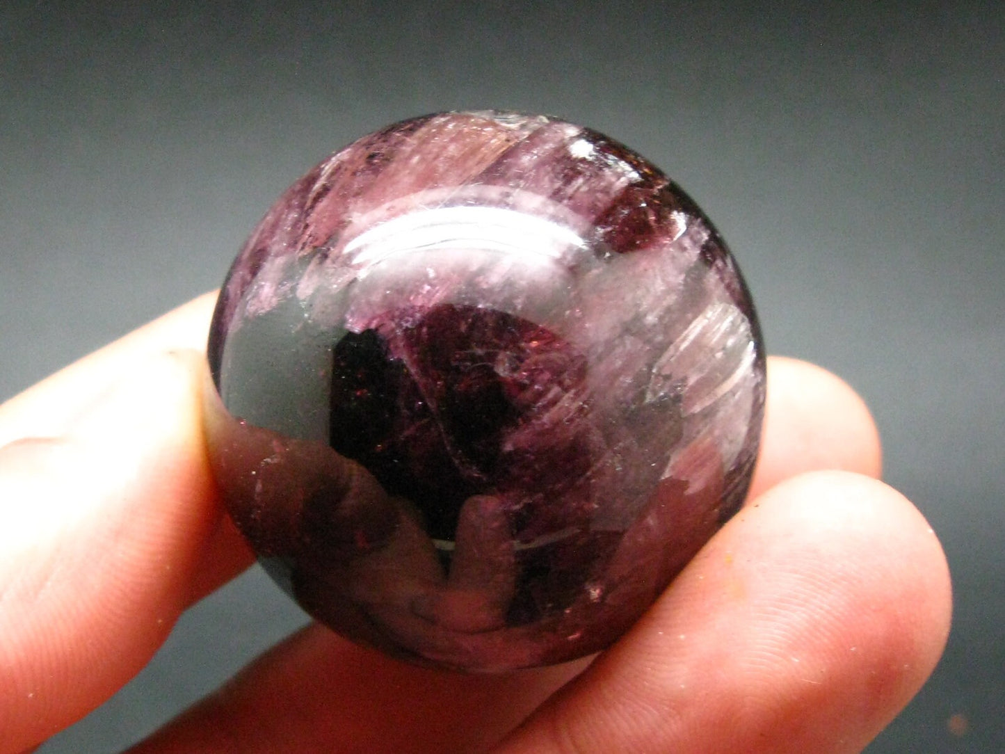 Red Tourmaline Rubellite Sphere Ball From Russia - 1.6" - 94.29 Grams