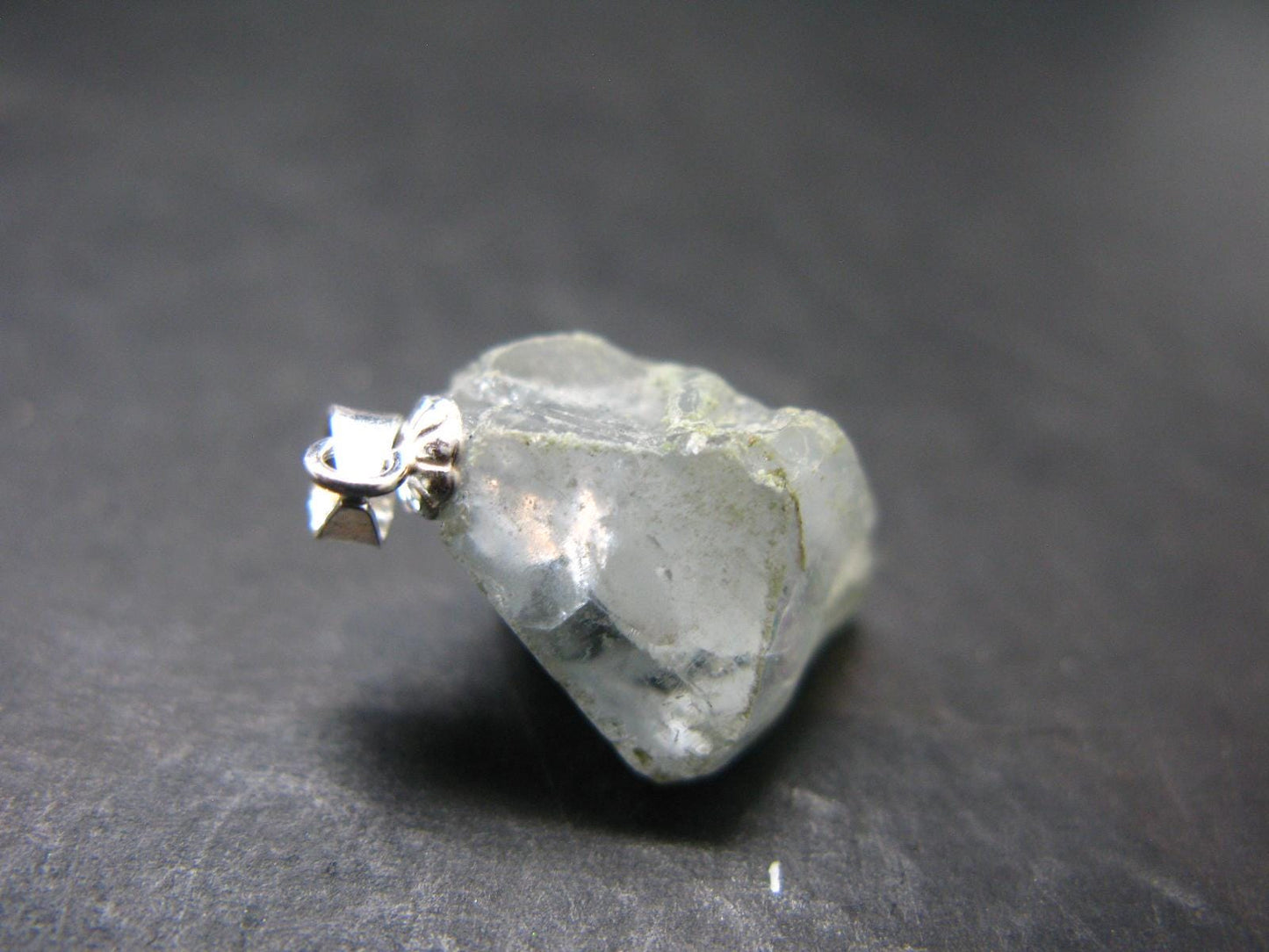 Natural Blue Celestite Celestine 925 Silver Pendant from Madagascar - 0.9" - 3.88 Grams
