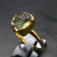 Moldavite Gold Plated Silver Ring - Size 9 - 2.10 Grams