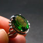 Helenite Gaia Stone Gem Sterling Silver Ring From Washington - Size 7 - 4.5 Carats
