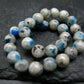 K2 Azurite in Granite Genuine Bracelet ~ 7 Inches ~ 6mm Round Beads