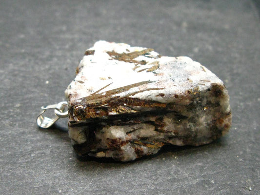 Astrophylite Astrophyllite Silver Pendant From Russia - 1.6" - 15.19 Grams