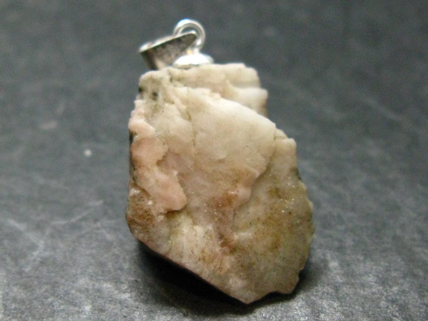 Phenakite Phenacite Crystal Silver Pendant From Brazil - 1.1" - 4.75 Grams