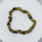Natural Chrysoberyl Chip Bracelet, Raw Crystal Gemstone Stretch Jewelry