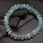Blue Topaz Genuine Bracelet ~ 7 Inches ~ 9mm Rondelle Beads