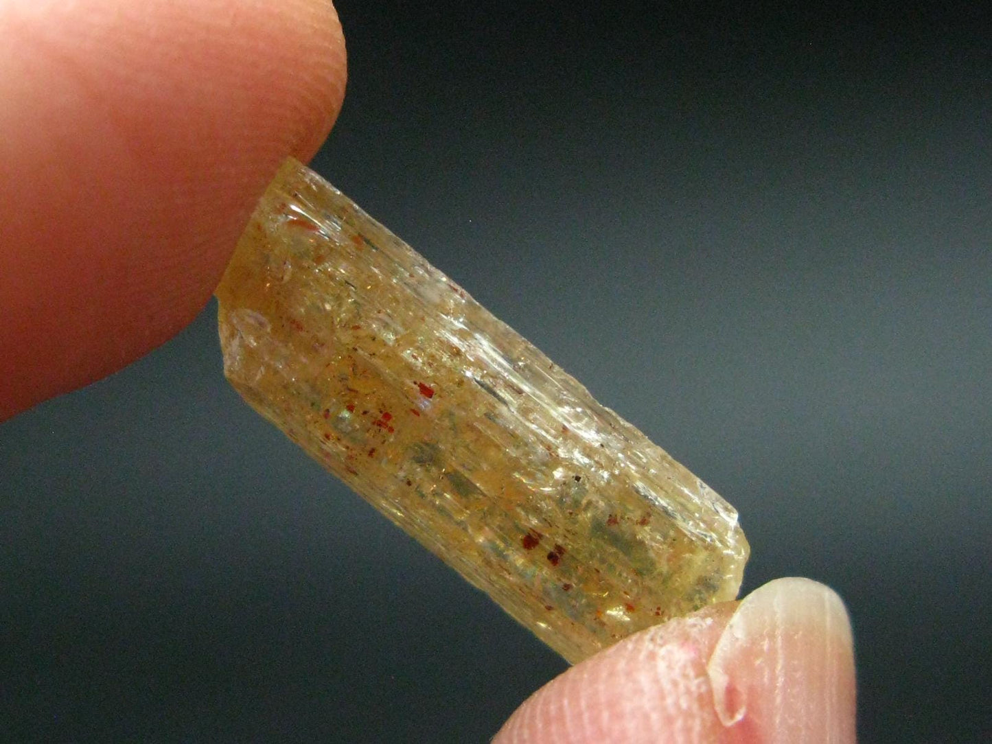 Imperial Topaz Crystal From Brazil - 0.8" - 2.16 Grams
