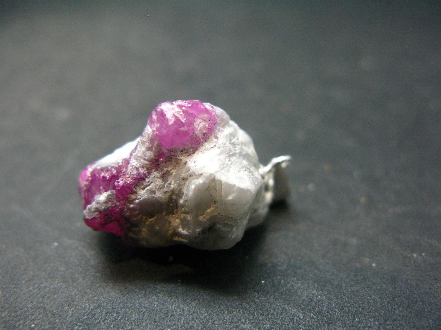 Ruby Silver Pendant from Afghanistan - 1.0" - 4.6 Grams
