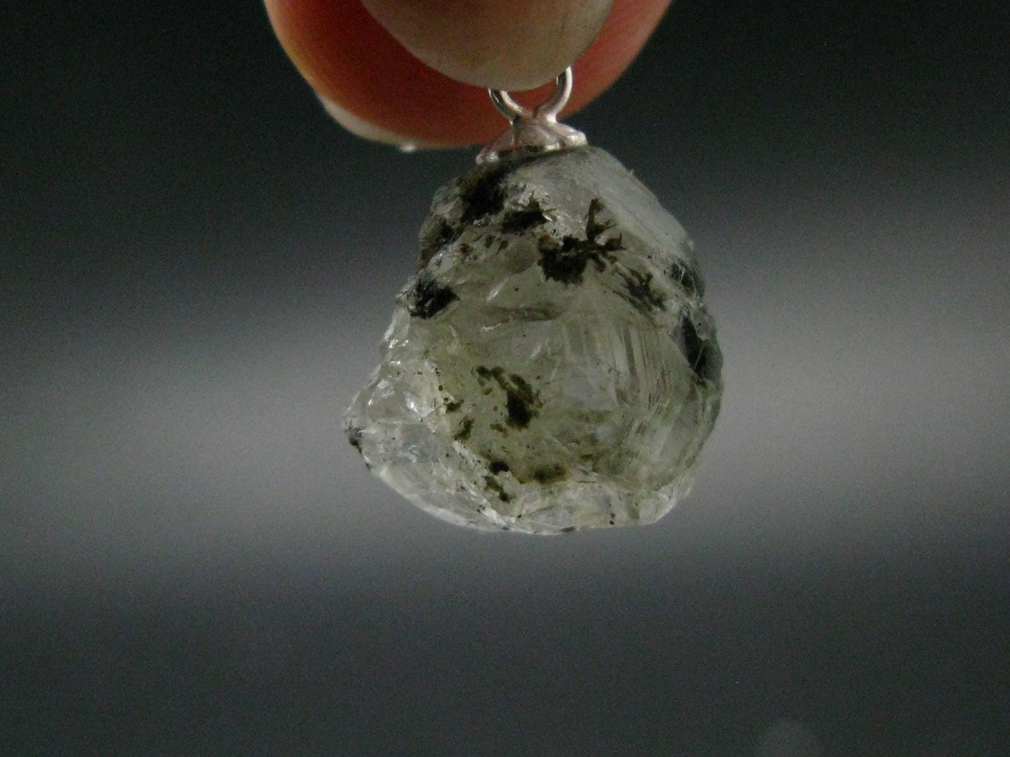 Phenakite Phenacite Crystal Silver Pendant From Russia - 0.8" - 2.31 Grams