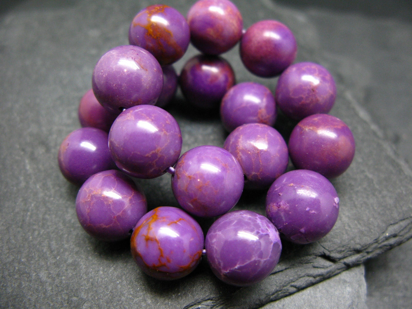 Phosphosiderite Phospho Siderite Genuine Bracelet ~ 7 Inches ~ 12mm Round Beads