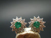 Gem Emerald Faceted Earrings In Sterling Silver - 0.36 Carats