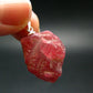 Rare Raw Rhodonite Silver Pendant From Brazil - 1.1" - 5.44 Grams