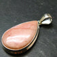 Pink Opal Sterling Silver Pendant From Peru - 1.6"