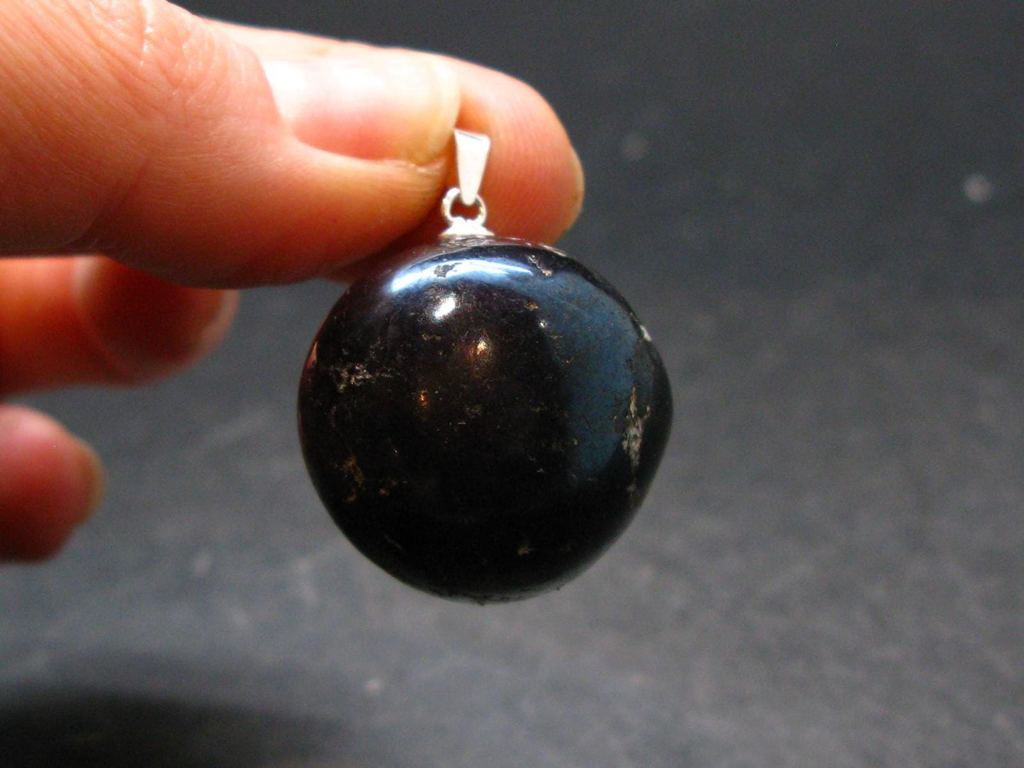 Covelite Covellite Crystal Silver Pendant From Peru - 1.2" - 26.14 Grams