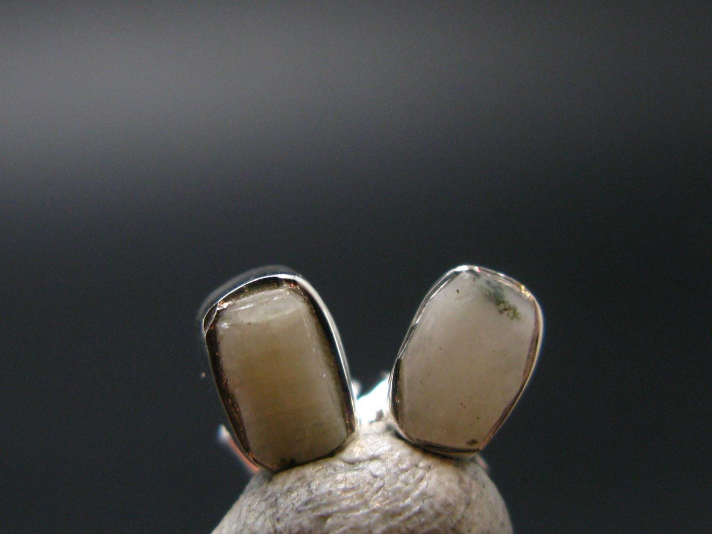 Phenakite Phenacite Stud Earrings From Brazil - 0.5" - 1.24 Grams