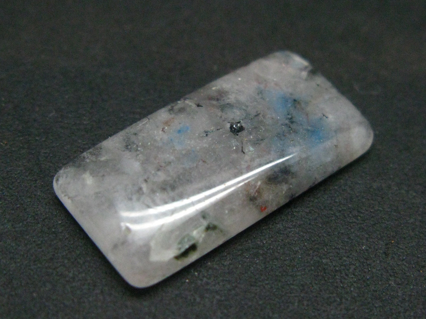 Papagoite in Quartz Cabochon from Messina S. Africa - 8.55 Carats - 21x11mm