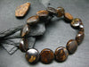 Bronzite Genuine Bracelet ~ 7 Inches ~ 15mm Circle Beads