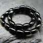 Black Tourmaline Genuine Bracelet ~ 7 Inches ~ 7mm Barrel Beads