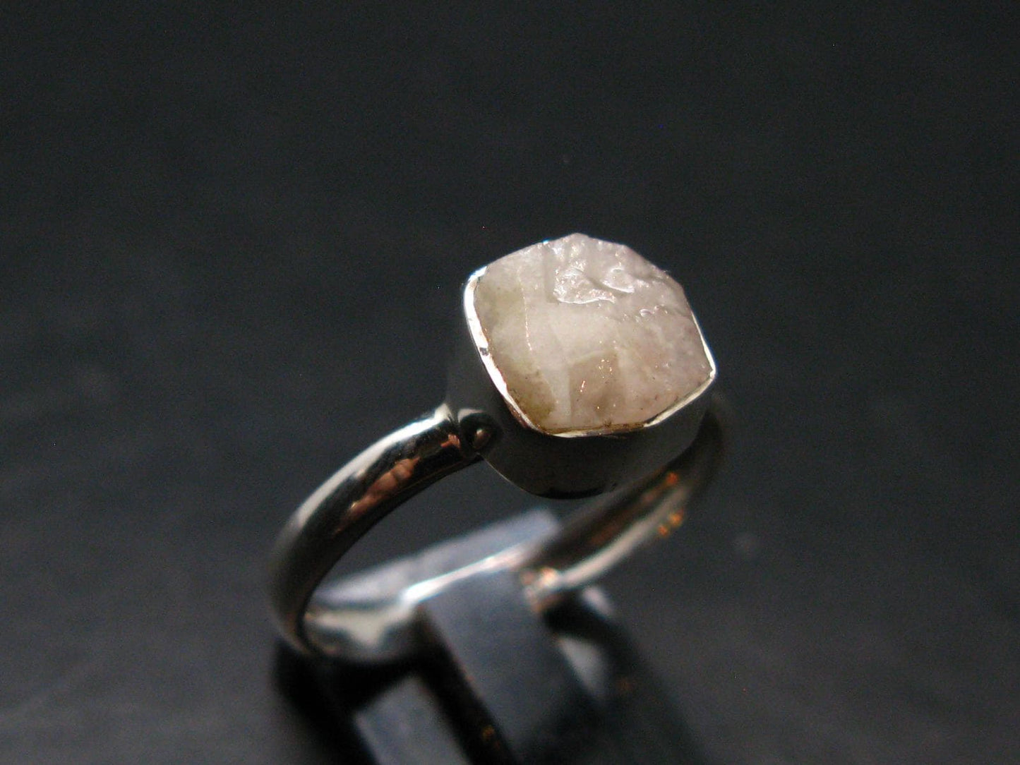 Phenakite Phenacite Crystal Silver Ring From Nigeria - Size 8 - 2.14 Grams