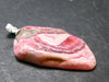 Rhodochrosite Sterling Silver Pendant From Alma Colorado - 1.7" - 6.65 Grams