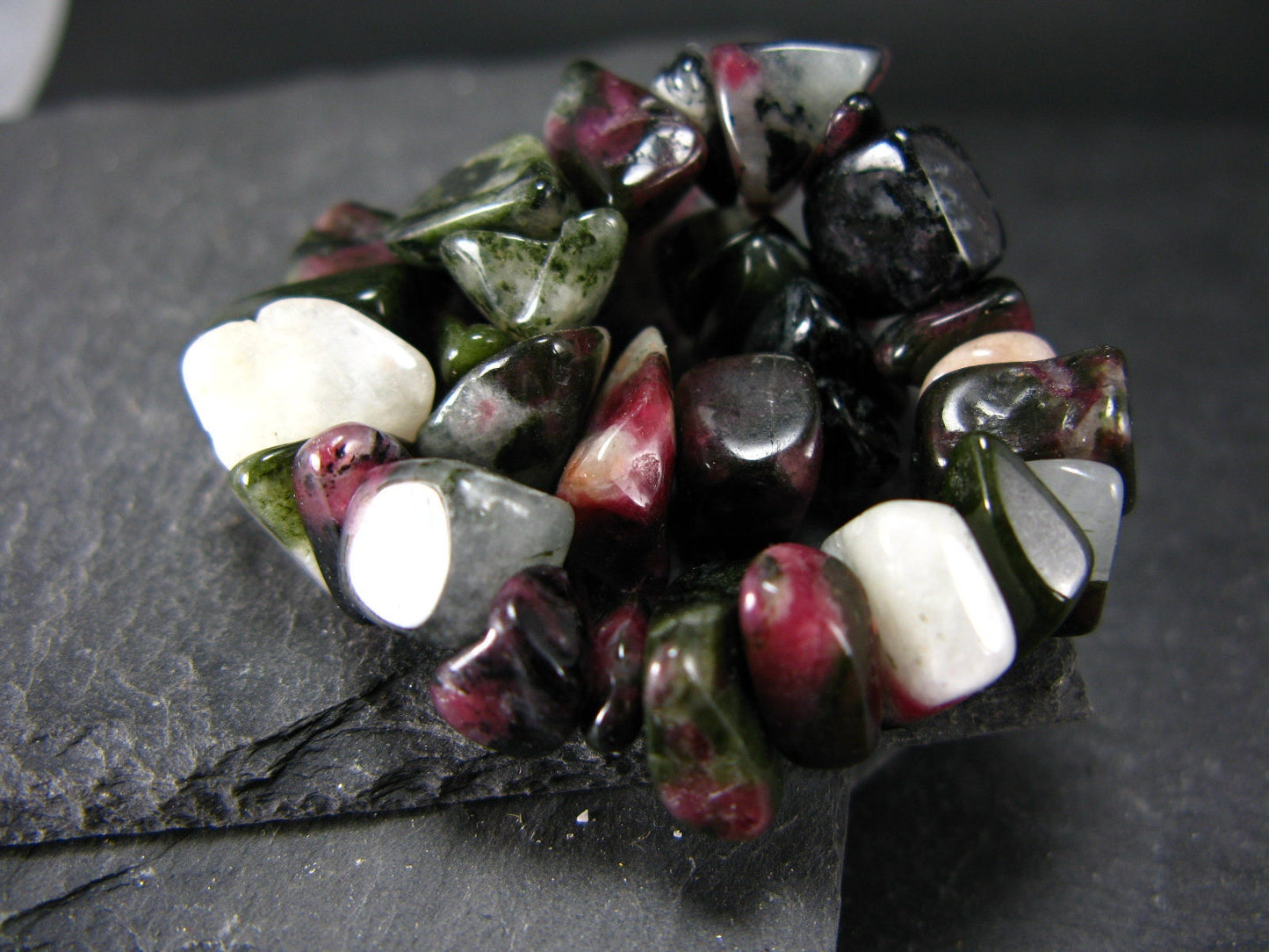 Eudyalite Eudialyte Genuine Bracelet ~ 7 Inches ~ 12mm Tumbled Beads