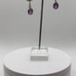 Carved Amethyst Drop Earrings – Handcrafted Purple Gemstone Dangles in Sterling Silver - Weight 4.65 Grams