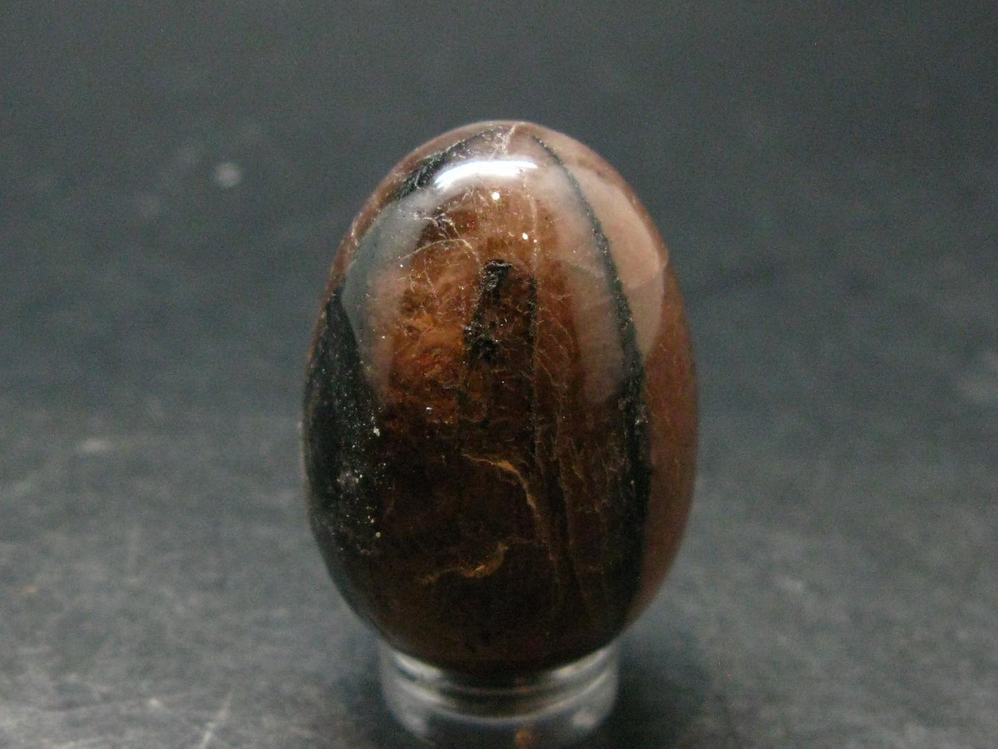 Chiastolite Variety of Andalusite Egg from China - 1.3"