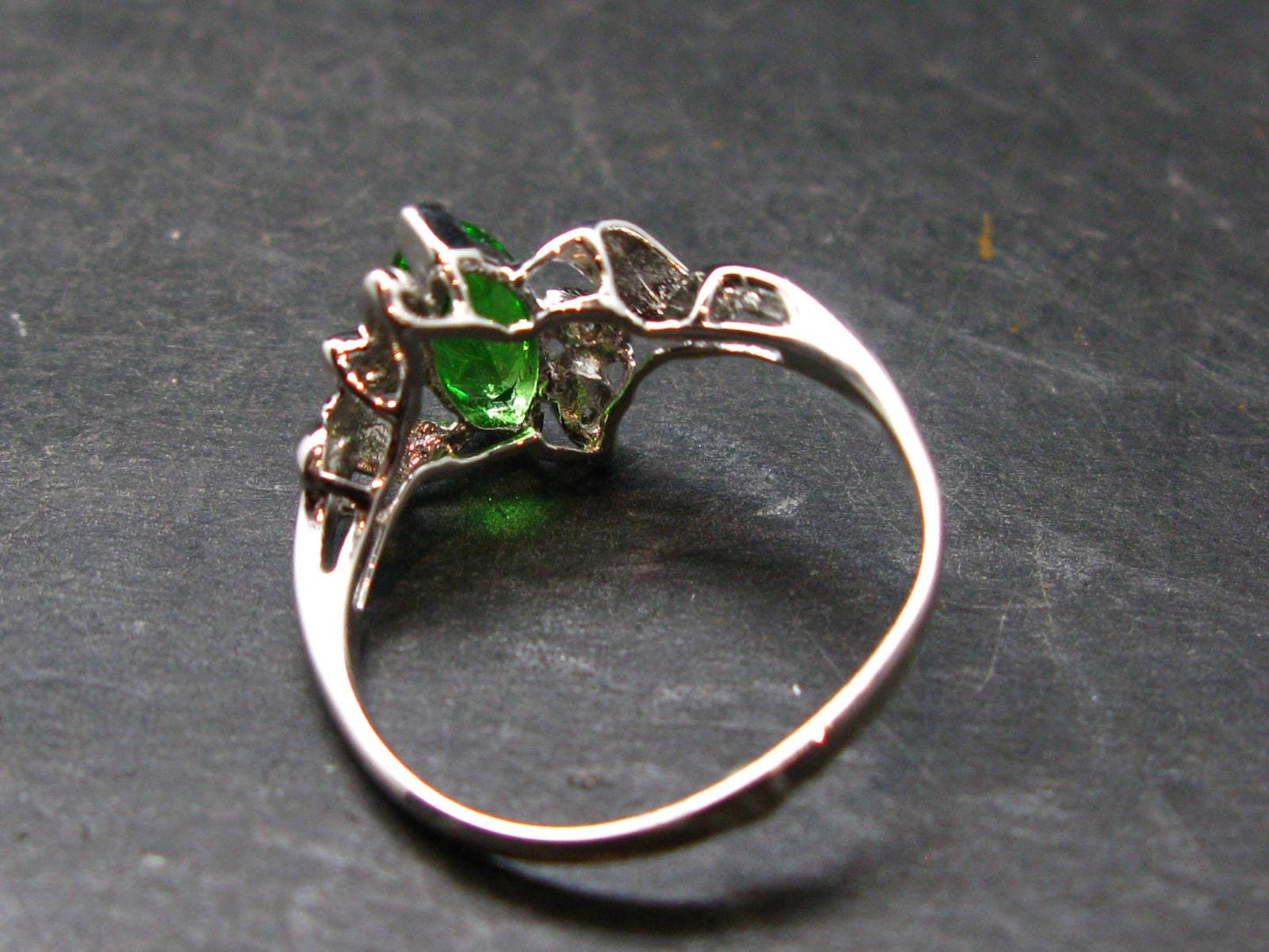 Helenite Gaia Stone Gem Sterling Silver Ring From Washington - Size 9 - 1.19 Carats