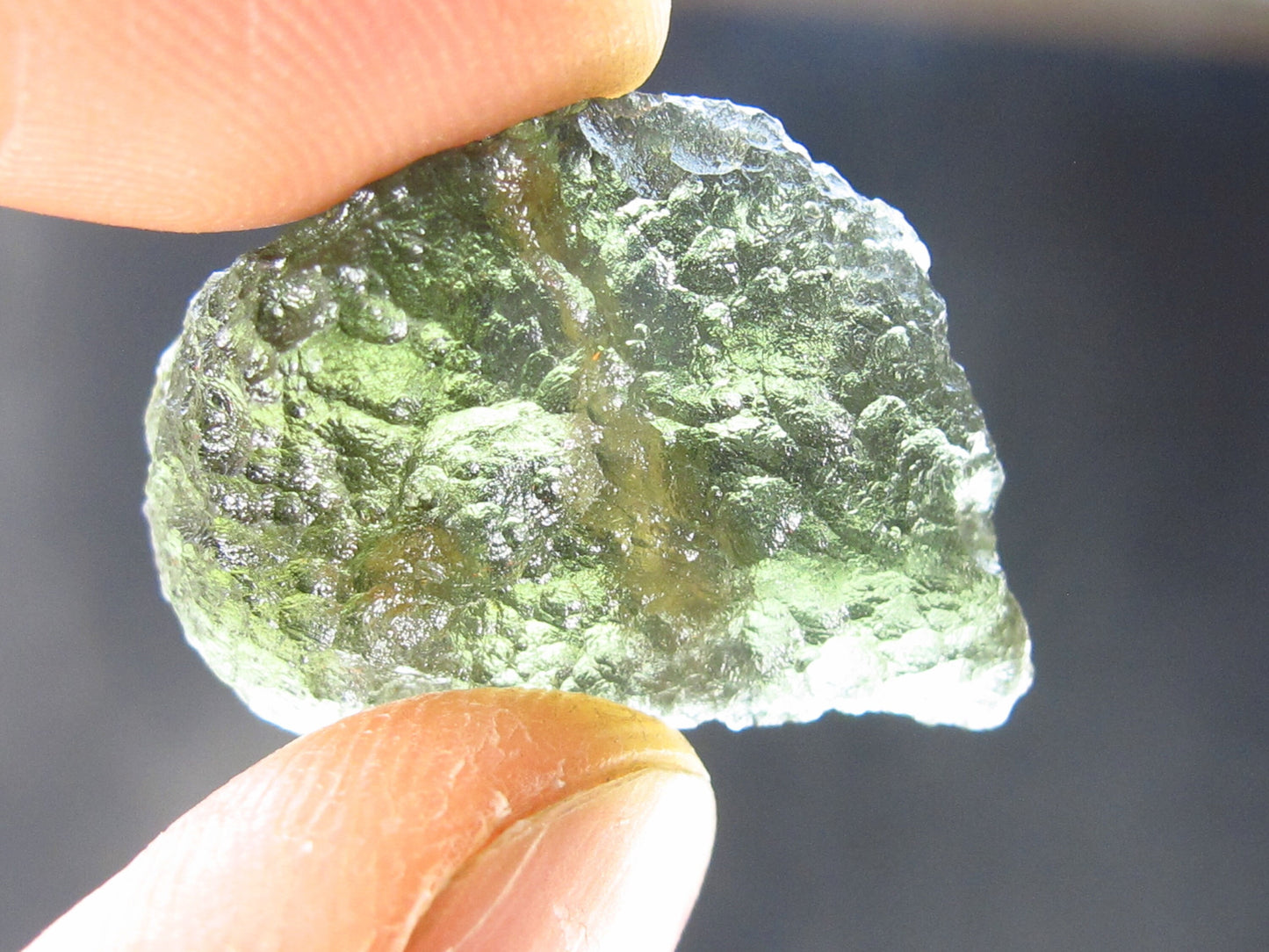 Moldavite Tektite Raw Piece from Czech Republic - 0.9" - 17.55 Carats - 3.5 Grams