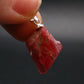 Rare Raw Rhodonite Silver Pendant From Brazil - 1.0" - 4.0 Grams