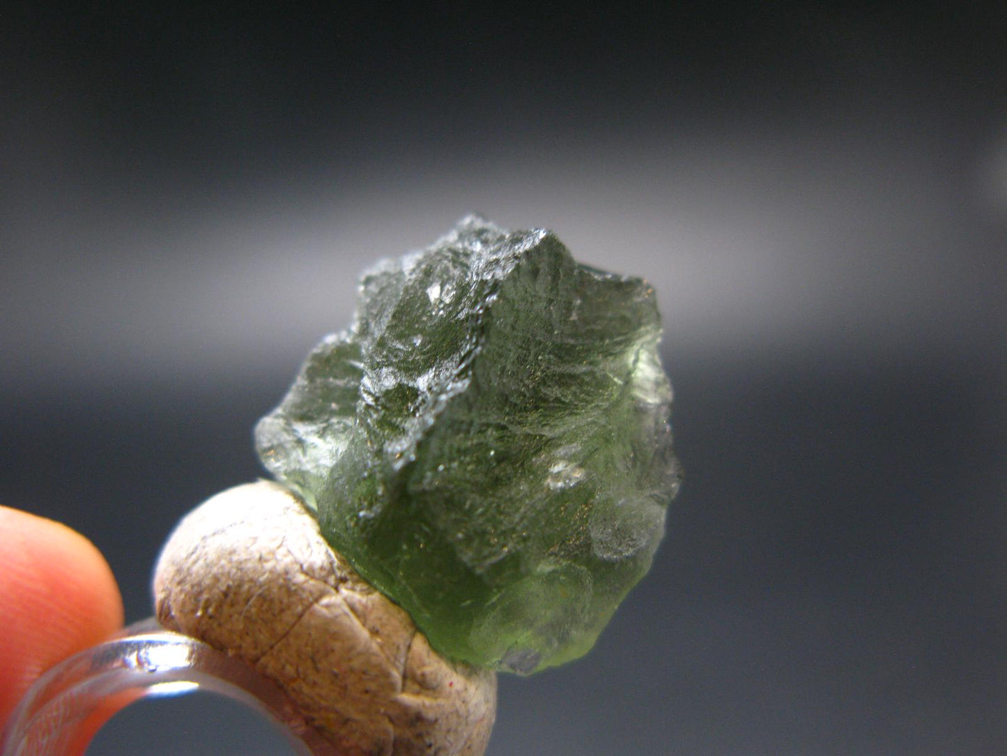 Rare Moldavite Tektite Raw Piece From Czech Republic - 0.7" - 2.77 Grams