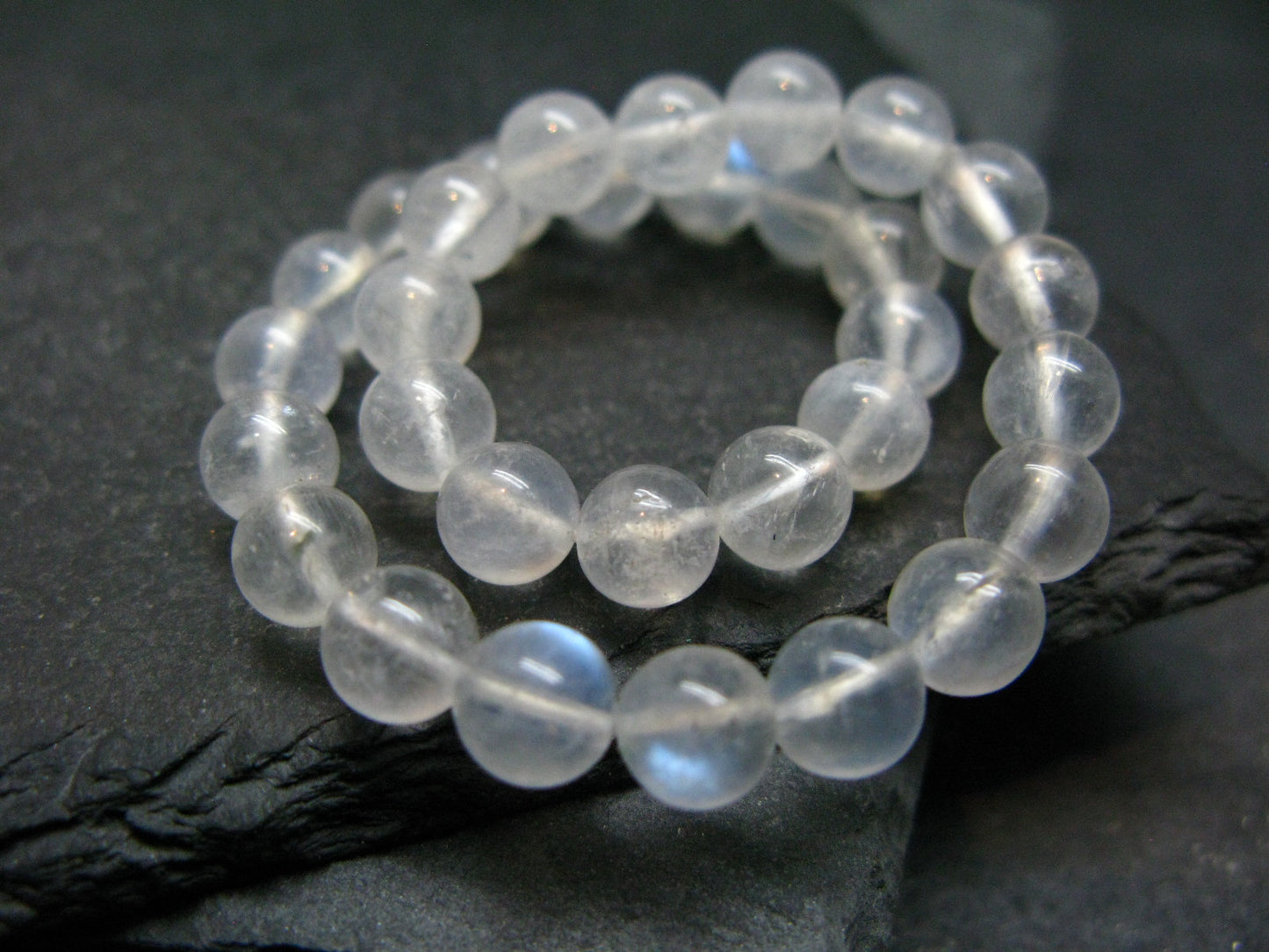 Moonstone Genuine Bracelet ~ 7 Inches ~ 6mm Round Beads