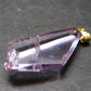 Amethyst Sterling Silver Gold Plated Pendant From Brazil - 1.7" - 6.87 Grams
