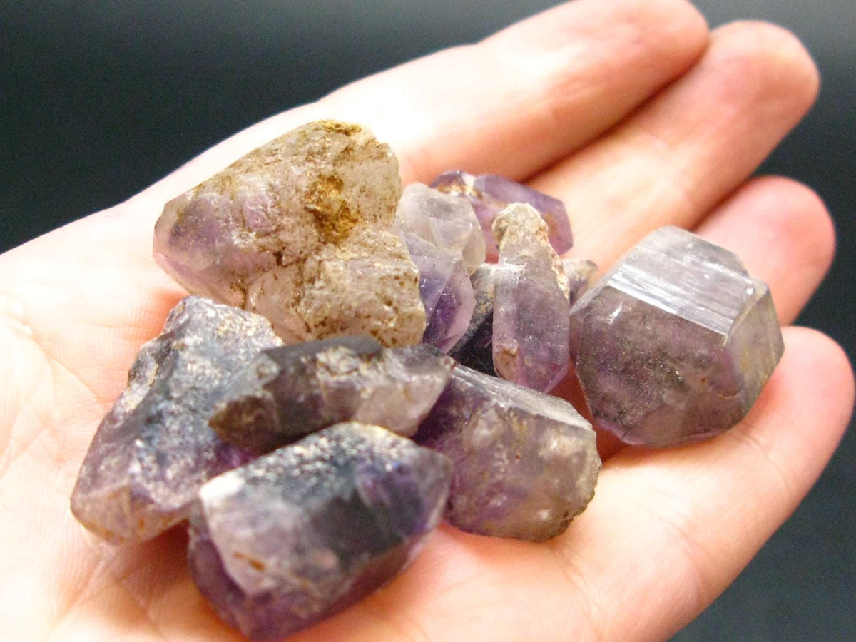Lot Of 10 Rare Brandenberg Brandberg Amethyst Quartz Crystals From Namibia - 40.0 Grams