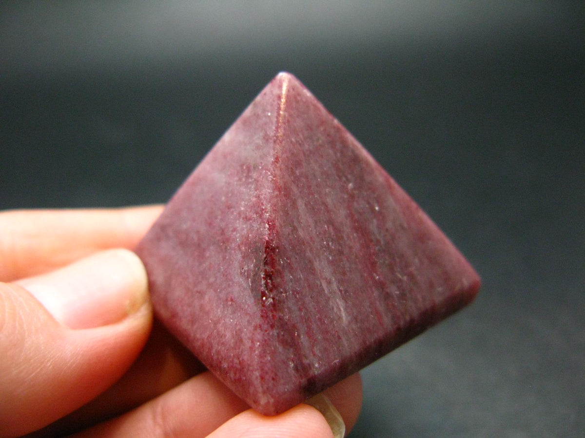 Rare Red Thulite Pyramid From Norway - 1.0" - 35.40 Grams