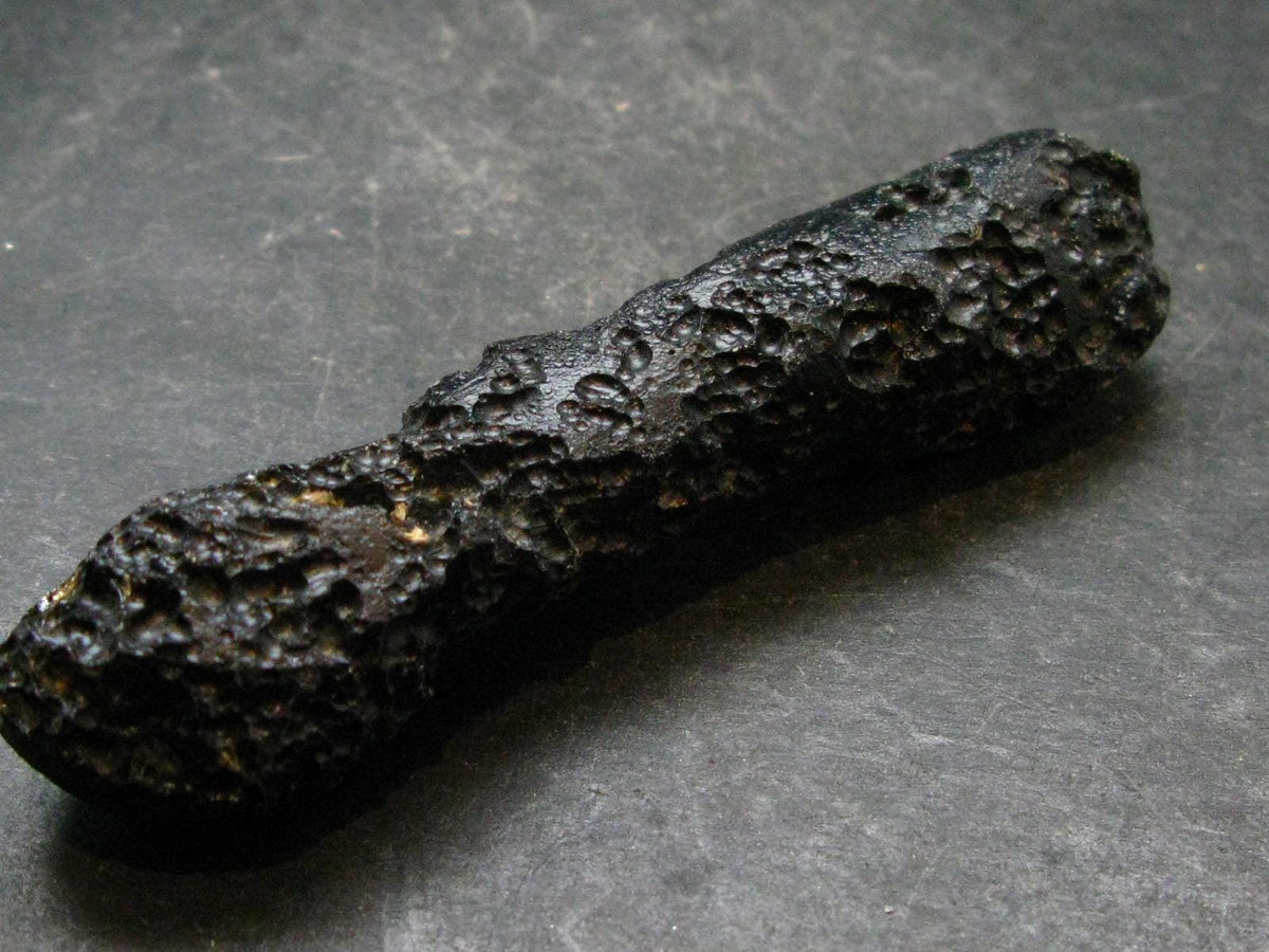 Rare Large Black Tibetan Tektite Raw Piece from Tibet - 3.3" - 34.59 Grams