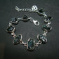 Lazulite Silver Bracelet From Pakistan - 7" - 14.8 Grams