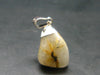 Rutilated Quartz Silver Pendant From Brazil - 1.1"