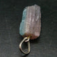 Rarest Paraiba Copper Blue Tourmaline Crystal Silver Pendant From Brazil - 1.4" - 3.14 Grams