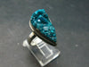 Emerald Green Dioptase Crystal Silver Ring from Congo - 6.95 Grams - Size 7