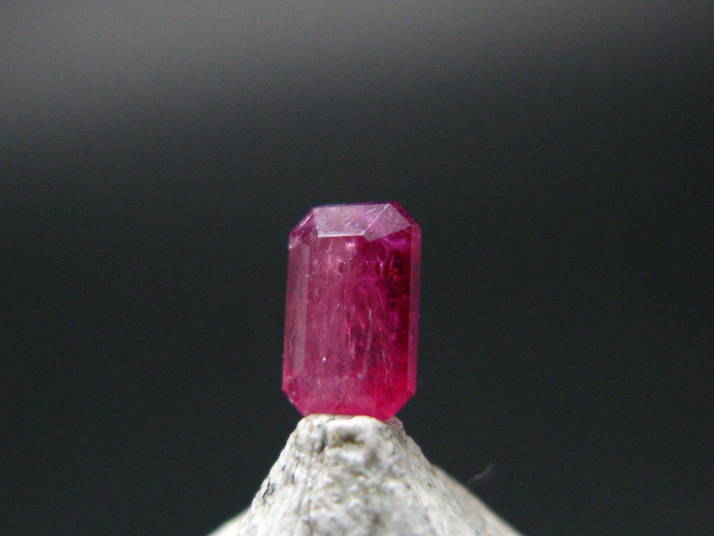 Beautiful Rare Gem Bixbite Red Beryl Emerald Cut Stone From Utah USA - 0.25 Carats - 4.3x2.9mm