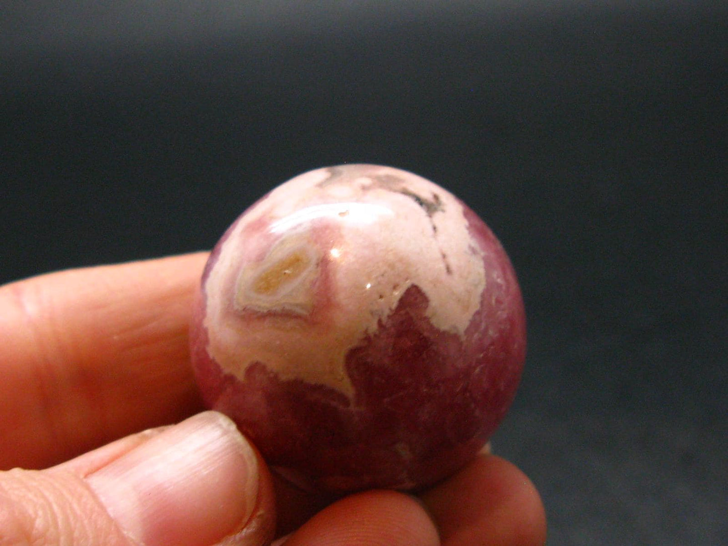 Rhodochrosite Sphere Ball from Argentina - 1.1" - 41.61 Grams