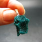 Dioptase Crystal Silver Pendant from Congo - 2.51 Grams - 1.1"