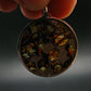 Rare Brahin Meteorite Slice With Olivine Pallasite Silver Pendant from Belarus - 1.4" - 5.27 Grams