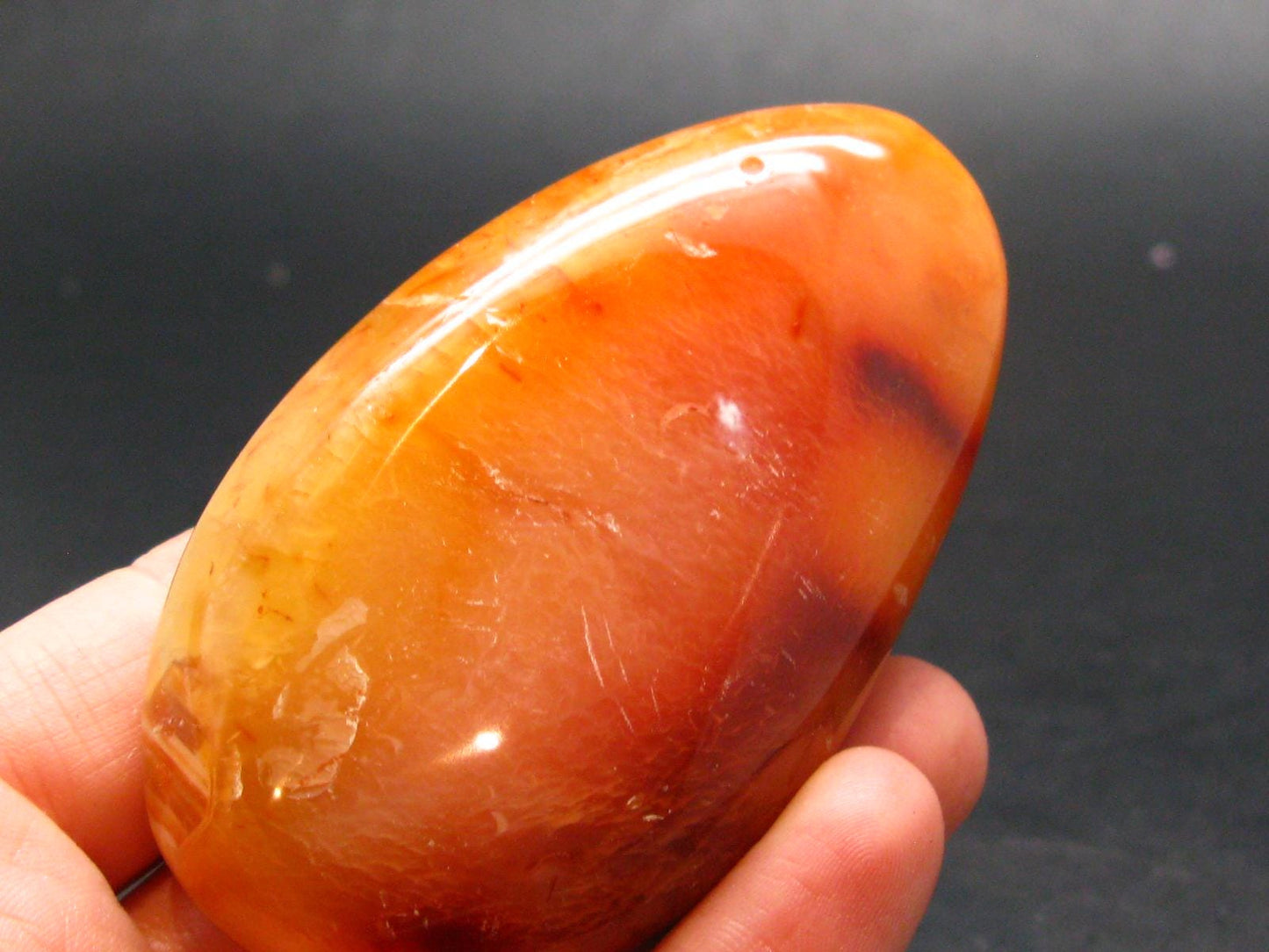 Carnelian Tumbled Stone From Madagascar - 2.9" - 114.41 Grams