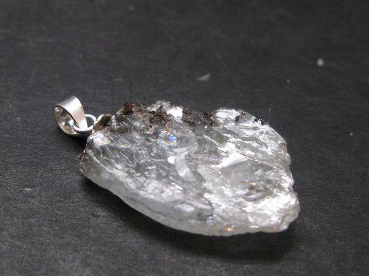 Barite Silver Pendant From Morocco - 1.2" - 3.16 Grams