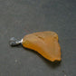 Raw Fire Opal Sterling Silver Pendant From Mexico - 1.1" - 2.21 Grams