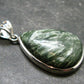 Seraphinite Clinochlore Silver Pendant From Russia - 1.5'' - 8.05 Grams