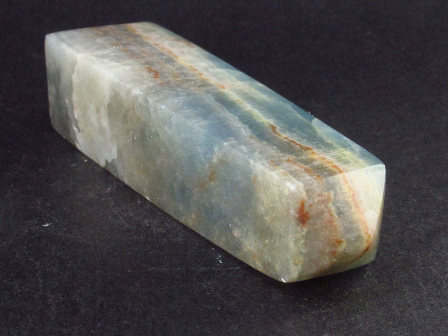 Nice Lemurian Aquatine Blue Calcite Obelisk Pyramid From Argentina - 3.4" - 84.3 Grams