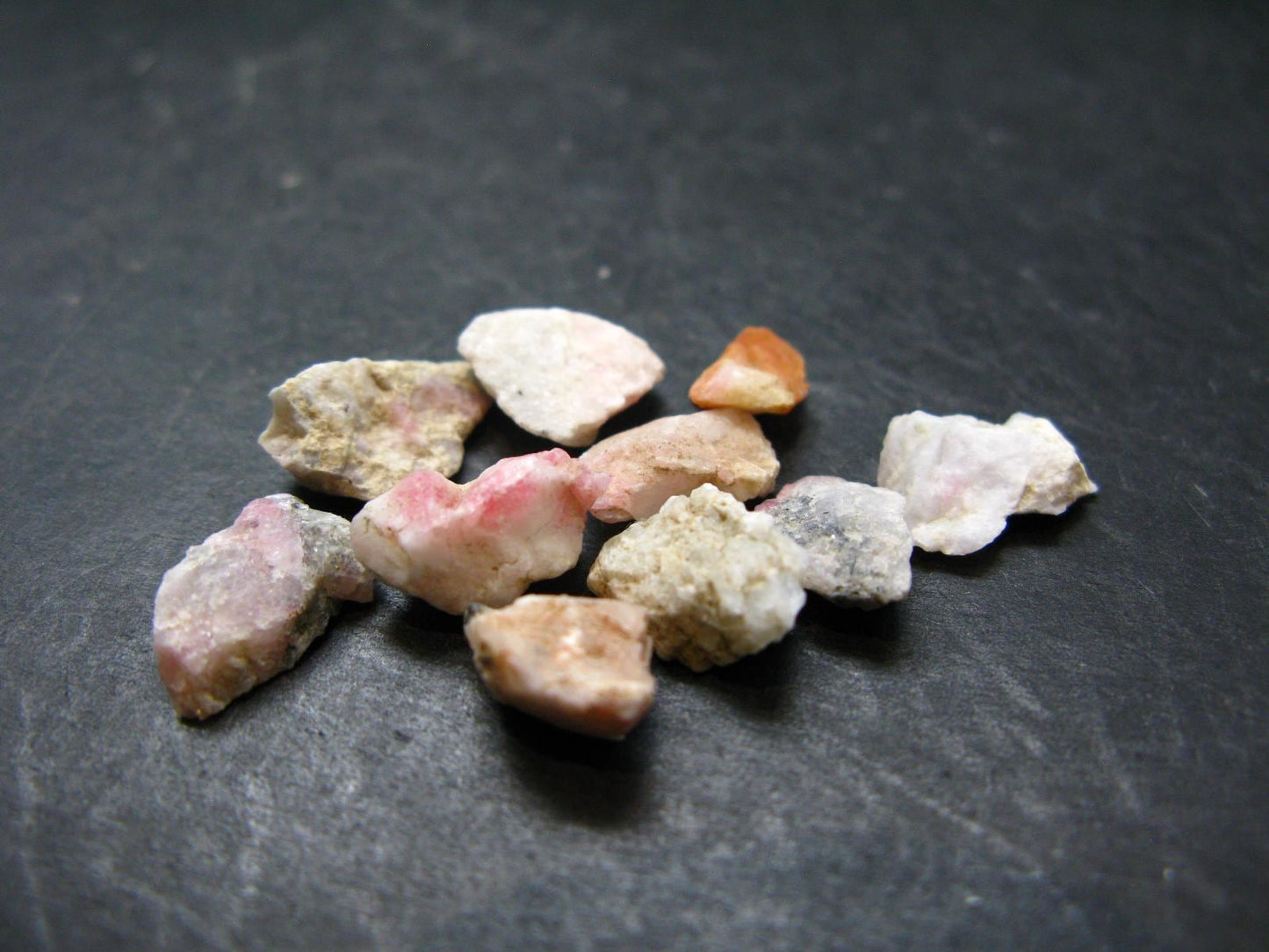 Lot of 10 Rare Pink Tugtupite Raw Pieces From Greenland - 5.0 Grams