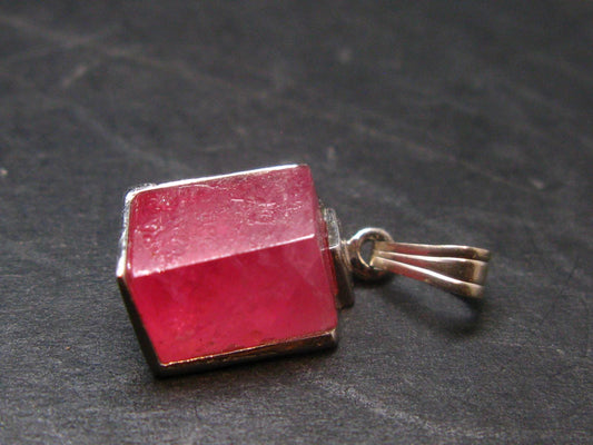 Rhodochrosite Sterling Silver Pendant From Alma Colorado - 0.8" - 2.69 Grams